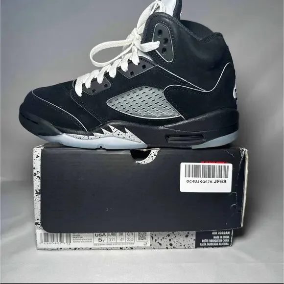 Size 5 - Nike Air Jordan 5 Retro OG GS Black Metallic Reimagined Men's Shoes
